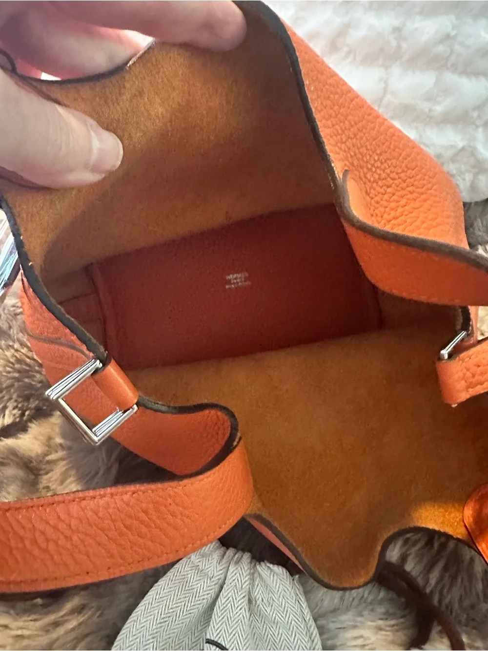 Hermes Picotin Lock PM 18 Orange Clemence Leather Bag - PERFECT w/ lock + 2 keys